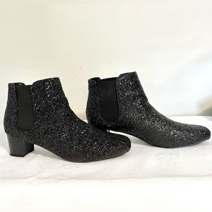 12M Black Dazzle Glitter Chelsea Boot